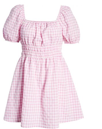 pink gingham dress