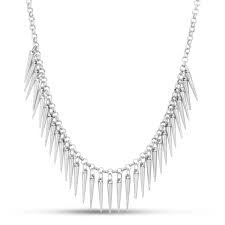 silver spike necklace - Google Search