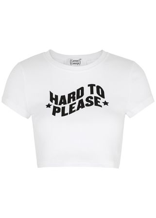 CANNARI CONCEPT Printed cropped cotton T-shirt | Harvey Nichols