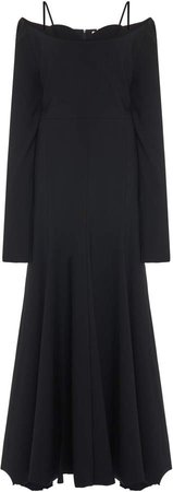 Asymmetrical Off-The-Shoulder Virgin Wool Bra Dress