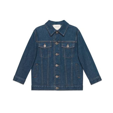 Children's denim jacket with Gucci logo - Gucci Coats & Jackets 547827XDAC64395