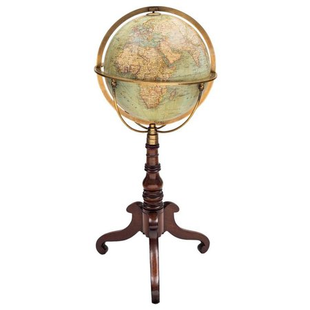 Terrestrial Globe on Stand by Wagner and Debes For Sale at 1stdibs