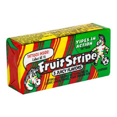Fruit Stripe Gum, 5 Juicy Flavors, 17-Count Packs (Pack of 12) : Chewing Gum : Grocery & Gourmet Food