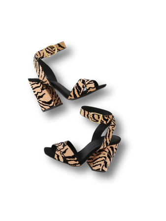 tiger print heels shoes footwear