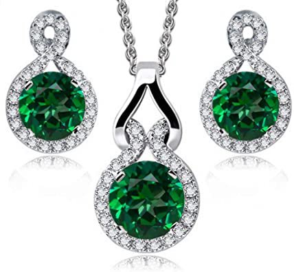 green necklace and earrings - Google Search