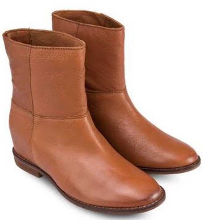 mango leather boot in camel