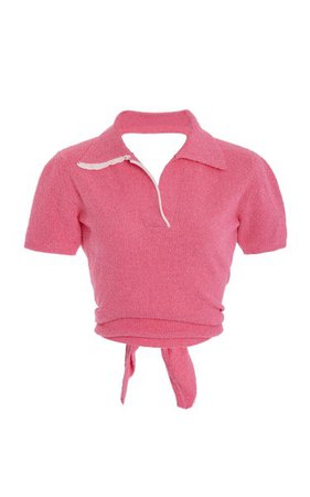 Le Bagnu Open-Back Cotton-Blend Polo Shirt By Jacquemus | Moda Operandi