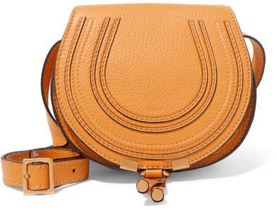 Marcie Mini Textured-leather Shoulder Bag - Mustard