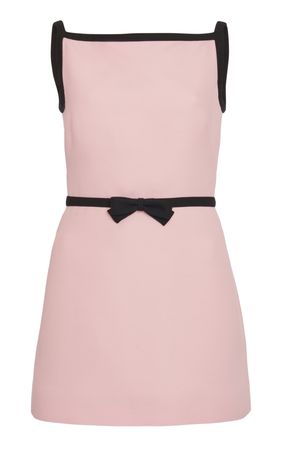 Bow-Detailed Wool-Blend Mini Dress By Valentino | Moda Operandi