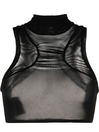 A BETTER MISTAKE L.F.O. Cropped Racer Top - Farfetch