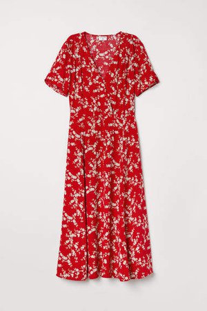 Patterned Dress - Red