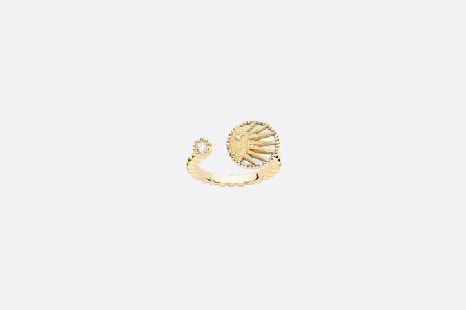 Dior, ROSE CÉLESTE RING Yellow Gold, Diamonds and Mother-of-Pearl