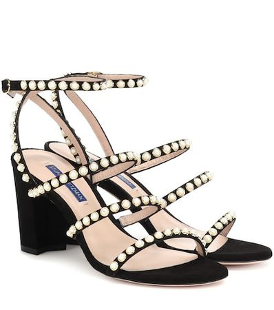 Perrine embellished suede sandals