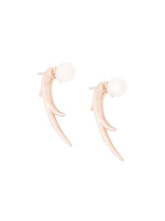 Shaun Leane Cherry Blossom Pearl Talon Earrings - Farfetch