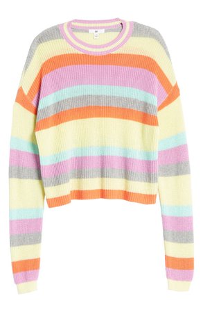 BP. Stripe Organic Cotton Crewneck Sweater | Nordstrom