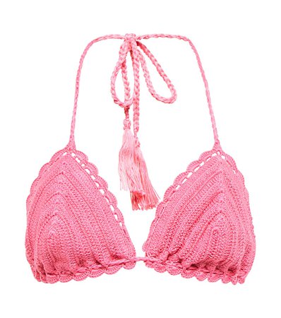 Anna Kosturova - Exclusive to Mytheresa – Crochet cotton bikini top | Mytheresa