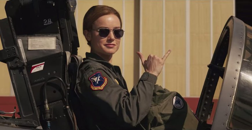 Watch Captain Marvel star Brie Larson take flight in an Air Force F-16 - Business Insider