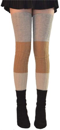 Benefeet Sox Womens Funny Novelty Wool Leg Warmer Girls Long Vintage Stripe Colorful Pattern Winter Boot Cuffs 1 Pair, Black Stripe at Amazon Women’s Clothing store