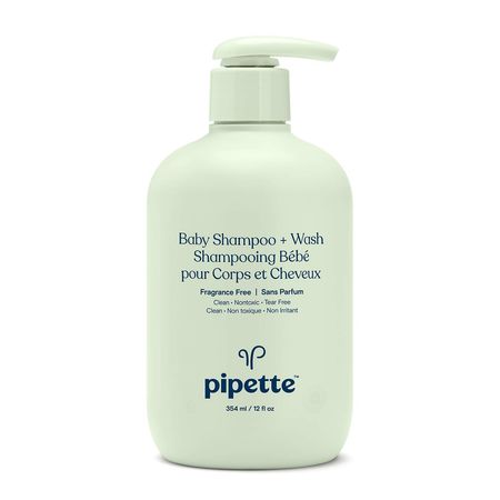 Amazon.com : Pipette Baby Shampoo and Body Wash - Fragrance Free, Tear-Free Bath Time, Hypoallergenic, Moisturizing Plant-Derived Squalane, New Formula, 11.8 fl oz : Health & Household