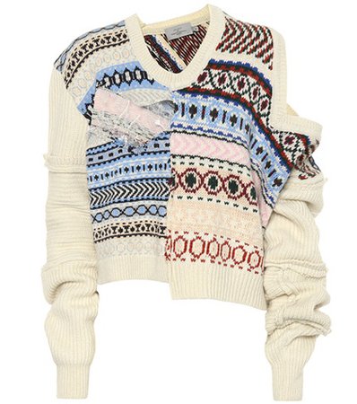 Kyra patchwork wool sweater