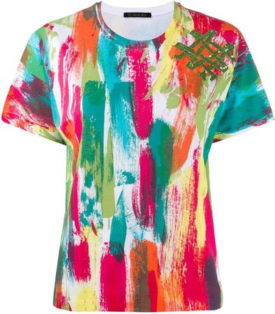 abstract print T-shirt
