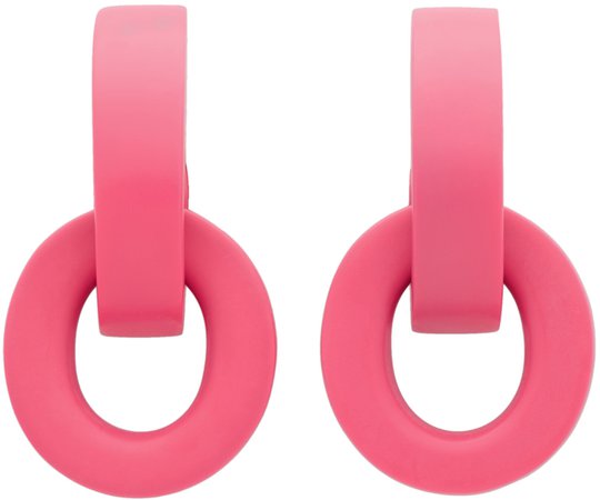 Monies: Pink Rose Earrings | SSENSE