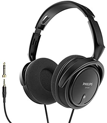 Amazon.com: Philips Over Ear Wired Stereo Headphones for Podcasts, Studio Monitoring and Recording Headset for Computer, Keyboard and Guitar with 6.3 mm (1/4") Add On Adapter: Electronics