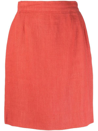 Chanel Pre-Owned 1980s high-waisted linen skirt