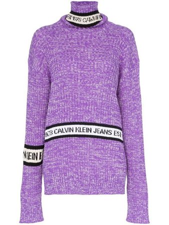 Calvin Klein Jeans Est. 1978 Turtleneck Wool Logo Sweater - Farfetch