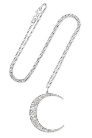 Andrea Fohrman | Luna large 18-karat white gold diamond necklace | NET-A-PORTER.COM
