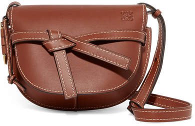Gate Small Leather Shoulder Bag - Brown