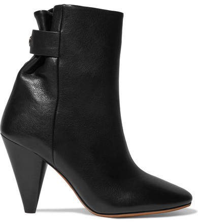 Lystal Leather Ankle Boots - Black