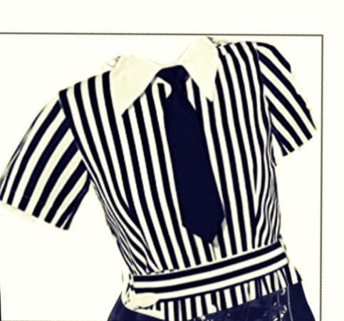 black and white striped shirt