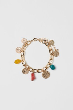Bracelet with Pendants - Gold-colored/multicolored - Ladies | H&M US