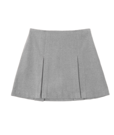 Abercrombie & Fitch- Wool Blend Pleated Mini Skirt
