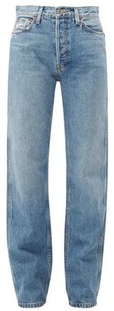 Loose High Rise Denim Jeans - Womens - Denim