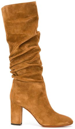 ruched detail boots