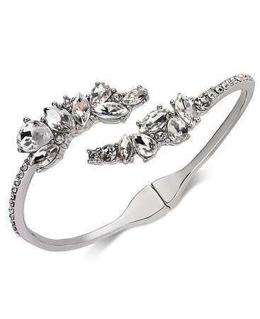 INC International Concepts I.N.C. Silver-Tone Crystal Cuff Bracelet, Created for Macy's - Fashion Jewelry - Jewelry & Watches - Macy's