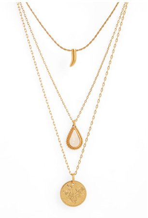Madewell - Engraved Pendant Necklace Set