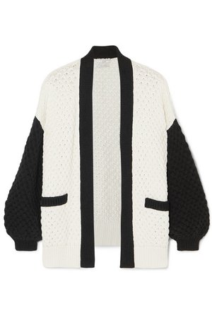 Co | Two-tone silk and cotton-blend cardigan | NET-A-PORTER.COM