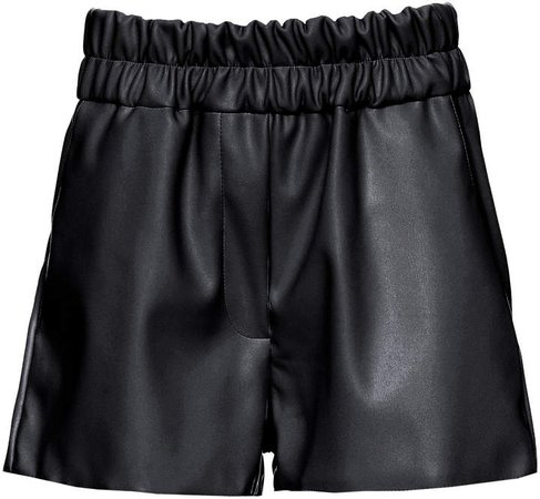 Studio Cut Faux Leather Mini Shorts Size: 36