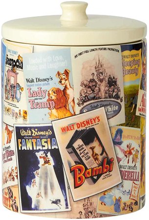 Enesco Ceramics Classic Disney Film Posters Cookie Jar Canister, 9.25 Inch, Multicolor: Amazon.ca: Home & Kitchen