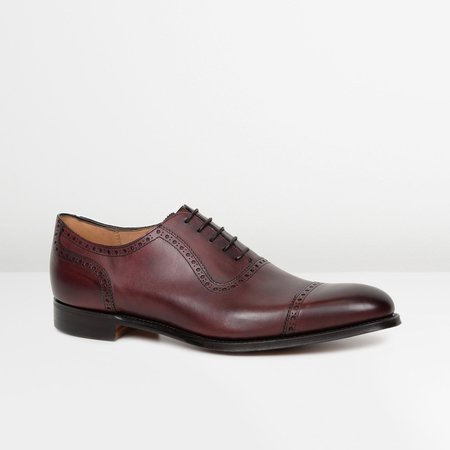 BURGUNDY CALF LEA (F) Cheaney FENCHURCH LACE UP SHOES from Quarter & Last