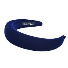 blue velvet chunky headband