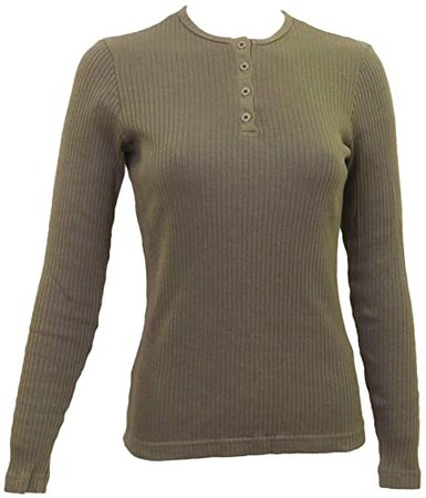 Amazon.com: Hard Tail Wide Ribbed Long Sleeve Henley Shirt CMR-07 : Clothing, Shoes & Jewelry