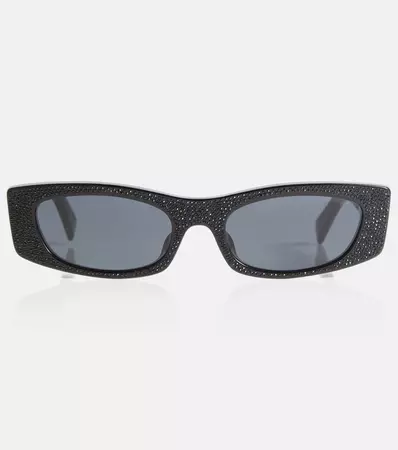 Embellished Rectangular Sunglasses in Black - Celine Eyewear | Mytheresa