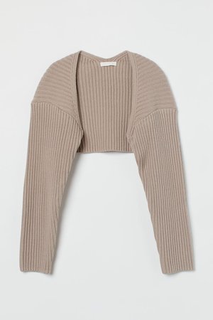 Rib-knit Bolero Sweater - Beige - Ladies | H&M US