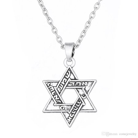 Wholesale Jewish Jewelry Hebrew Engraved Star Of David Necklace David Stars Necklace For Men And Women Necklace Charms Charms For Bracelets From Comejewelry, $0.89| DHgate.Com