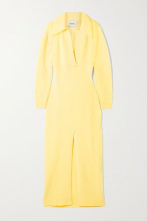 Pastel yellow Hope wool-blend maxi dress | Nanushka | NET-A-PORTER