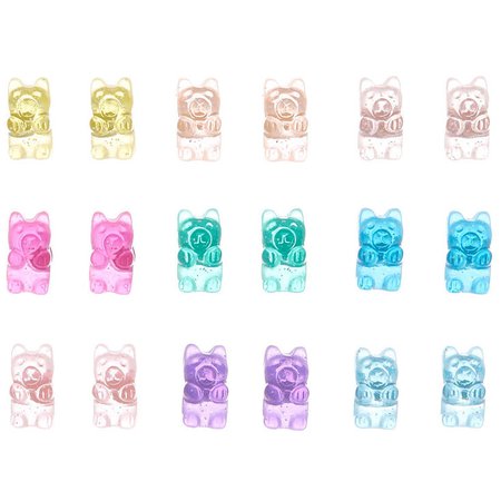Gummy Bear Stud Earrings - 9 Pack | Claire's US